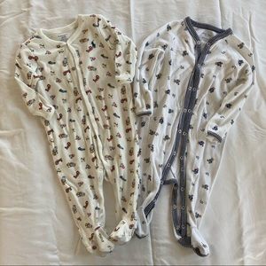 Ralph Lauren Lot of 2 Footed Pajamas Size 6M